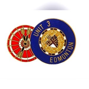 (3 for $20) Edmonton Army Navy Airforce Veterans UNIT 3 Lapel / Cap Pin
